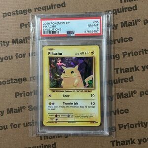 PSA 8 ‘16 Pokemon XY Pikachu Evolutions Card No. 35